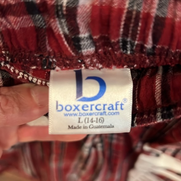 Boxer craft pajama plaid pants, Alabama crimson tide, YL - Picture 3 of 3